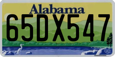 AL license plate 65DX547