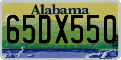 AL license plate 65DX550