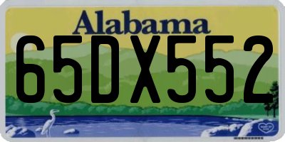 AL license plate 65DX552