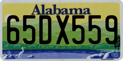 AL license plate 65DX559