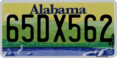 AL license plate 65DX562