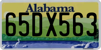 AL license plate 65DX563