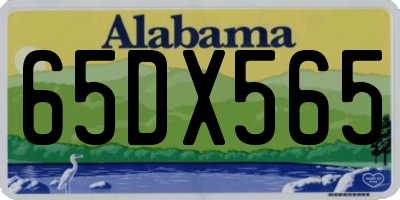 AL license plate 65DX565