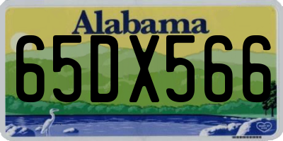 AL license plate 65DX566