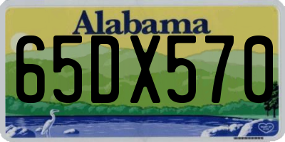 AL license plate 65DX570