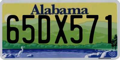 AL license plate 65DX571