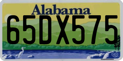 AL license plate 65DX575