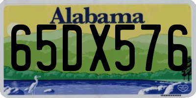 AL license plate 65DX576