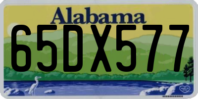 AL license plate 65DX577