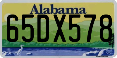 AL license plate 65DX578