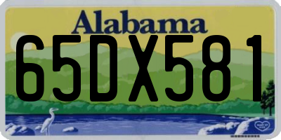 AL license plate 65DX581