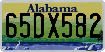 AL license plate 65DX582