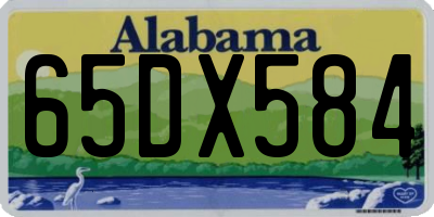 AL license plate 65DX584