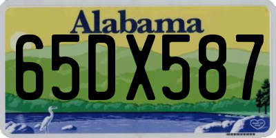 AL license plate 65DX587