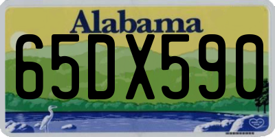 AL license plate 65DX590