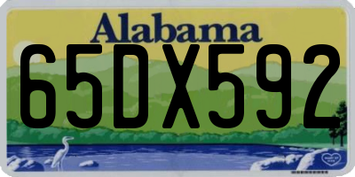 AL license plate 65DX592