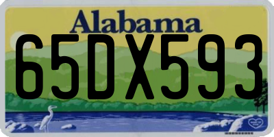 AL license plate 65DX593
