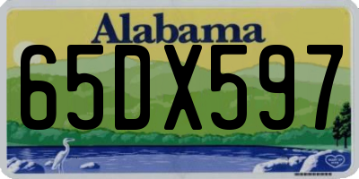 AL license plate 65DX597