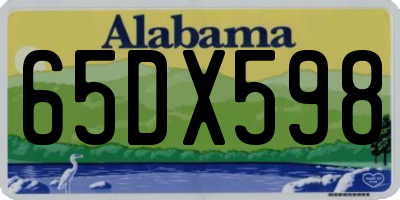 AL license plate 65DX598