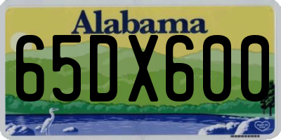 AL license plate 65DX600