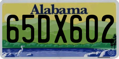 AL license plate 65DX602