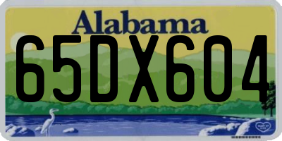 AL license plate 65DX604