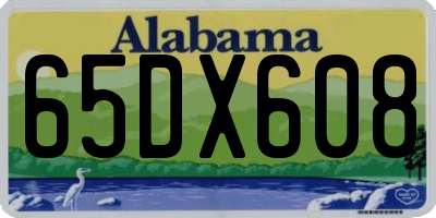 AL license plate 65DX608