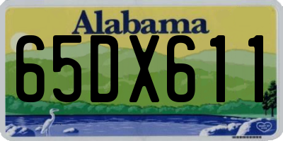 AL license plate 65DX611