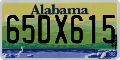 AL license plate 65DX615