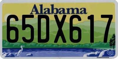 AL license plate 65DX617