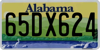 AL license plate 65DX624