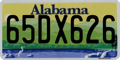 AL license plate 65DX626