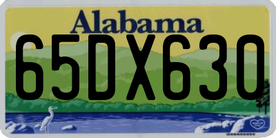 AL license plate 65DX630