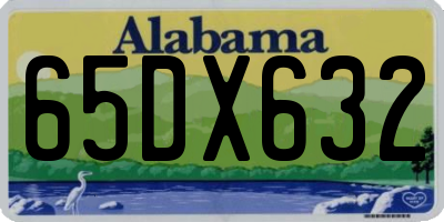 AL license plate 65DX632