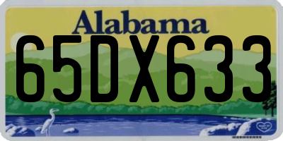 AL license plate 65DX633