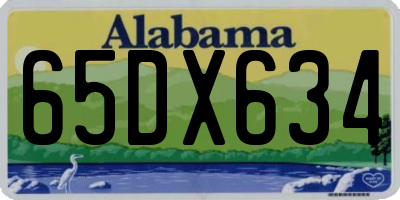 AL license plate 65DX634