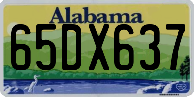 AL license plate 65DX637