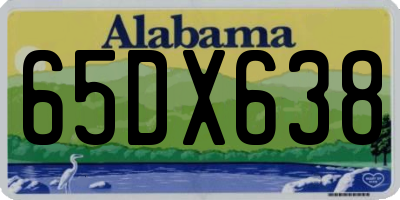 AL license plate 65DX638