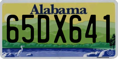 AL license plate 65DX641