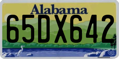 AL license plate 65DX642