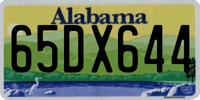 AL license plate 65DX644