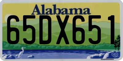 AL license plate 65DX651