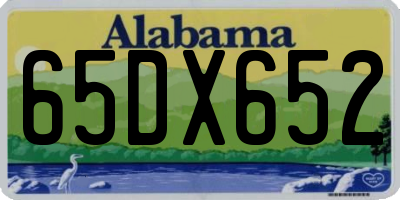 AL license plate 65DX652