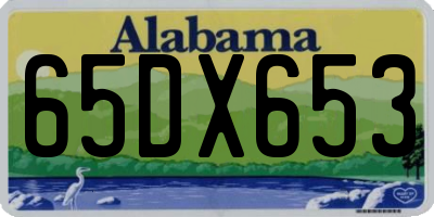 AL license plate 65DX653