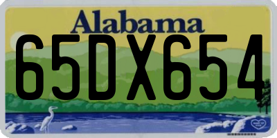 AL license plate 65DX654