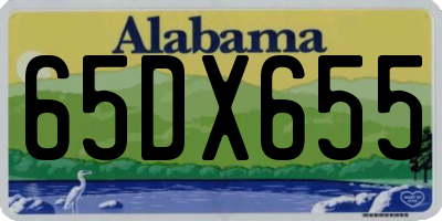 AL license plate 65DX655