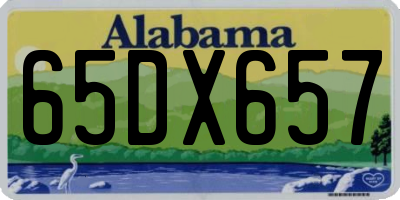 AL license plate 65DX657