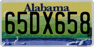 AL license plate 65DX658