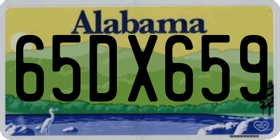 AL license plate 65DX659