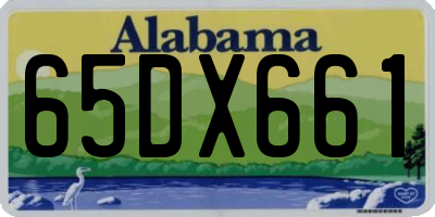 AL license plate 65DX661